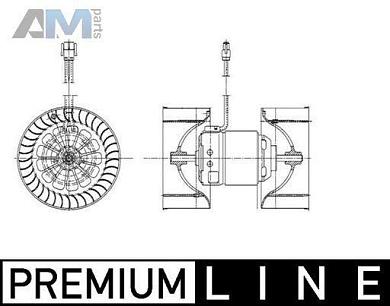 Вентилятор отопителя салона (MAHLE/KNECHT) AB55000P для BMW X3 E83 2006-2010 2.0d