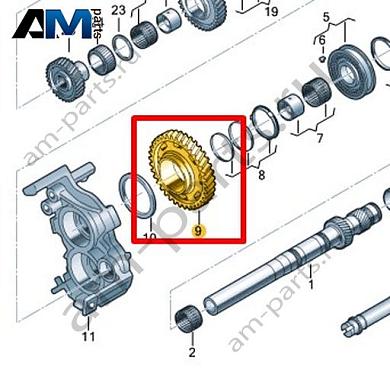Шестерня VAG 0CK311250HКупить шестерню 0CK311250H для Фольксваген/Ауди/Шкода- минимальная цена