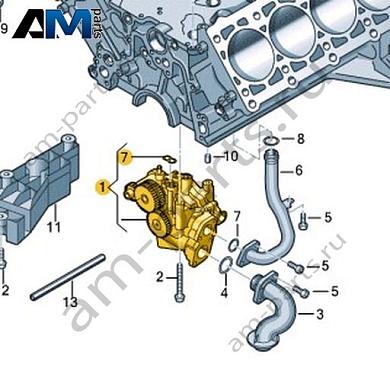 Масляный насос VAG 057115105AAКупить масляный насос 057115105AA для Фольксваген/Ауди/Шкода- минимальная цена