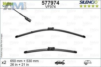 Комплект щеток стеклоочистителя VALEO 577974 для Porsche Cayenne 2017-2024