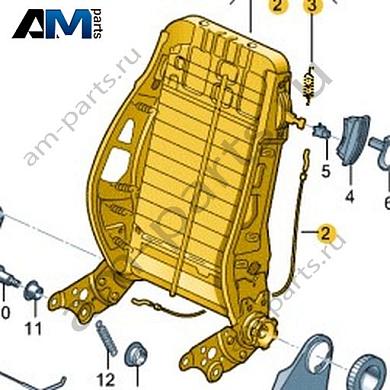 Каркас спинки сиденья Volkswagen AMAROK 2013-2016 2H0881046DКупить каркас спинки сиденья 2H0881046D для Фольксваген Амараок 2013-2016- акция
