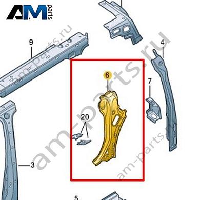 Усилитель стойки С Volkswagen id-Buzz 2023-2024 1T3809587Купить усилитель стойки С 1T3809587 для Фольксваген id-Buzz 2023-2024- бесплатная доставка