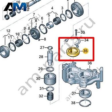 Радиальный шарикоподшипник VAG 0CK311235ABКупить радиальный шарикоподшипник 0CK311235AB Фольксваген/Ауди/Шкода- бесплатная доставка