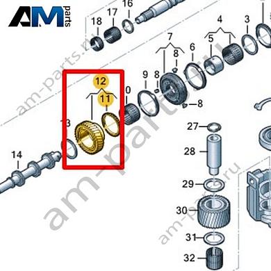 Свободно вращающаяся шестерня VAG 0HL311158CКупить свободно вращающуюся шестерню 0HL311158C для Фольксваген/Ауди/Шкода- гарантия наличия