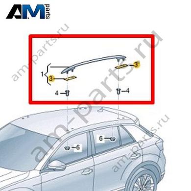 Комплект уплотнителей рейлингов Volkswagen T-Roc Cross 2019-2024 2GM898182Купить комплект уплотнителей рейлингов 2GM898182 на Фольксваген Т-рок Кросс 2019-2024 по минимальной цене