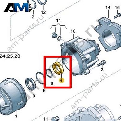 Цилиндрический роликоподшипник VAG 0B6409144AКупить цилиндрический роликоподшипник 0B6409144A на Фольксваген/Ауди/Шкоду на выгодных условиях