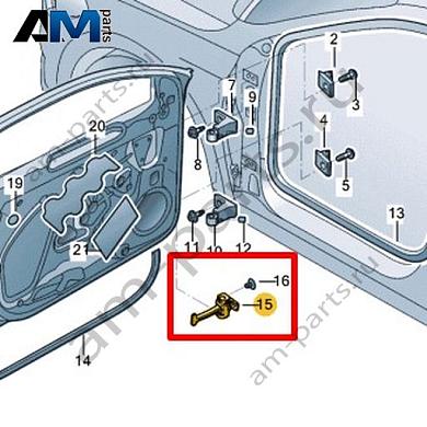 Ограничитель открывания передней двери Volkswagen Jetta VII 2020-2024 17A837249CКупить ограничитель открывания передней двери 17A837249C Фольксваген Джетта VII 2020-2024 по минимальной цене