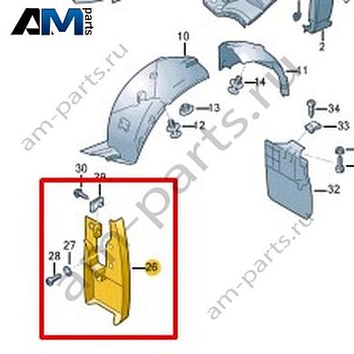 Брызговик Volkswagen Crafter 2012-2016 2E0821819BКупить брызговик 2E0821819B на Фольксваген Крафтер 2012-2016- акция