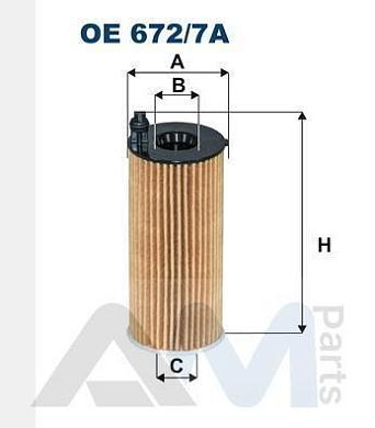 Масляный фильтр FILTRON (OE672/7A)  BMW 6 серии (G32) 630i B48