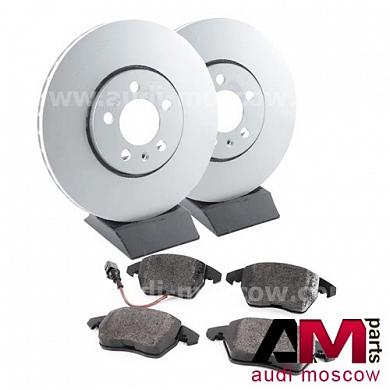 Передние диски и колодки Ауди А1 (8Х) 1.6-2.0TSI