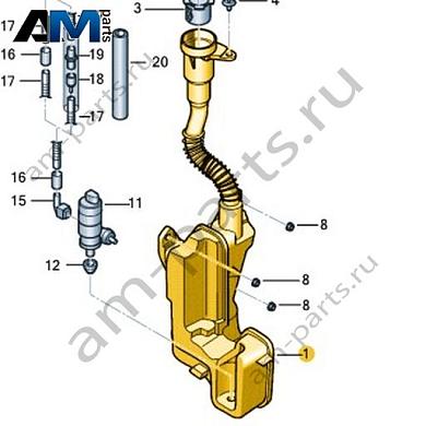 Бачок стеклоомывателя Volkswagen T-Roc Cross 2019-2024 2GM955453CКупить бачок стеклоомывателя 2GM955453C на Фольксваген Т-рок Кросс 2019-2024- минимальная цена