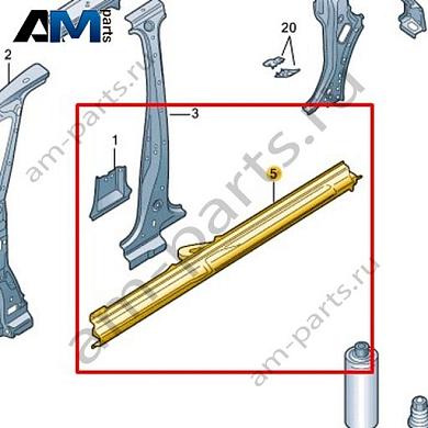 Порог Volkswagen id-Buzz 2023-2024 1T3809377BКупить порог 1T3809377B Фольксваген id-Buzz 2023-2024- выгодные цены