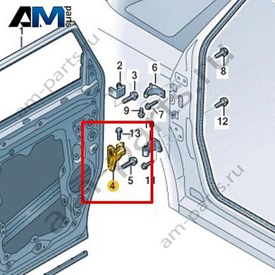 Половина петли двери (верхняя часть) Volkswagen id-Buzz 2023-2024 1T3831405Купить половину петли двери (верхнюю часть) 1T3831405 на Фольксваген id-Buzz 2023-2024 на выгодных условиях