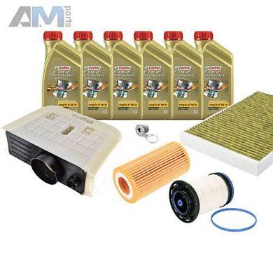 Комплект неоригинальных фильтров и моторное масло LL3 5W30 504/507 для ТО-2/4 Audi Q8 45TDI 231 л.с.