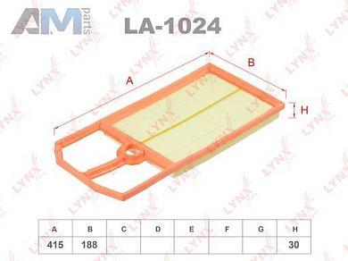 Воздушный фильтр LYNX для Golf IV 1997-2005 1.6 16V (105 л.с.) ATN AUS AZD BCB LA-1024