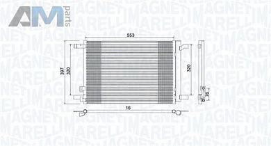 Радиатор кондиционера MAGNETI MARELLI (350203964000) на Audi Q3 (F3) 2019-2026 1.4TFSI