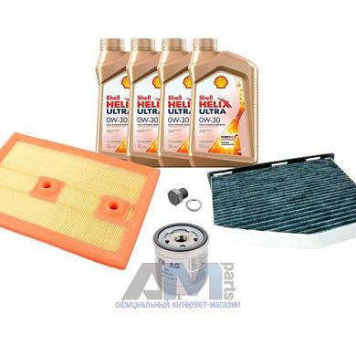 Комплект фильтров для ТО-1/3 Scirocco 1.4 TSI (CAXA) с маслом Shell 0W30