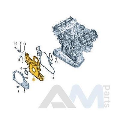 Передняя крышка 059103153CT Volkswagen Touareg III (2018-2023) 2.0TFSI