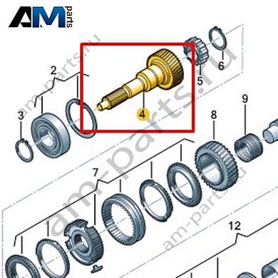 Первичный вал VAG 0F6311103Купить первичный вал 0F6311103 для Фольксваген/Ауди/Шкода- спец. Цена