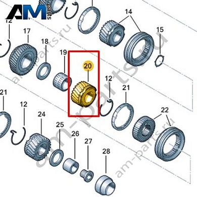Свободно вращающаяся шестерня VAG 0CS311131DКупить свободно вращающуюся шестерню 0CS311131D Фольксваген/Ауди/Шкода- минимальная цена