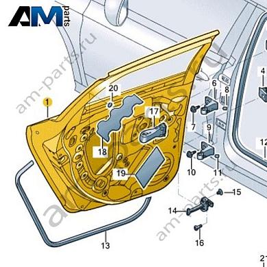 Задняя правая дверь Volkswagen Jetta VII 2020-2024 17A833056BКупить заднюю правую дверь 17A833056B на Фольксваген Джетта VII 2020-2024 на выгодных условиях
