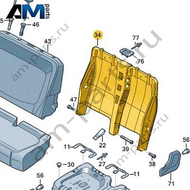 Каркас спинки сиденья Volkswagen id-Buzz 2023-2024 1N3881512Купить каркас спинки сиденья 1N3881512 на Фольксваген id-Buzz 2023-2024- выгодные цены