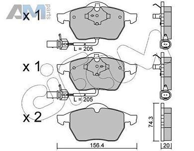 Передние тормозные колодки CIFAM 8221813 Audi A6 (С5) 1997-2004