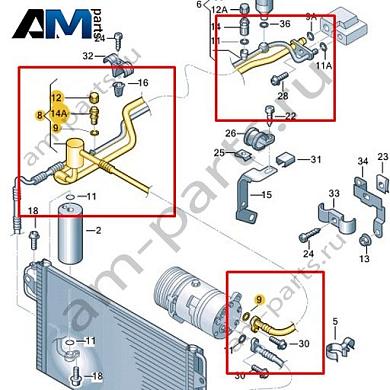 Шланг хладагента VAG 1J1820743AHКупить шланг хладагента 1J1820743AH Фольксваген/Ауди/Шкода- гарантия наличия