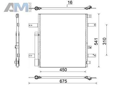 Радиатор кондиционера MAHLE/KNECHT (AC812000S) Audi A4 (B7) 2005-2009 1.6/1.8 (102/163 л.с.)