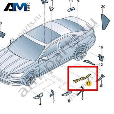 Защитный экран Volkswagen Jetta VII 2020-2024 17A864026Купить защитный экран 17A864026 Фольксваген Джетта VII 2020-2024 по минимальной цене