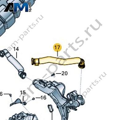 Вентиляционный шланг VAG 057103209JКупить вентиляционный шланг 057103209J на Фольксваген/Ауди/Шкоду- бесплатная доставка