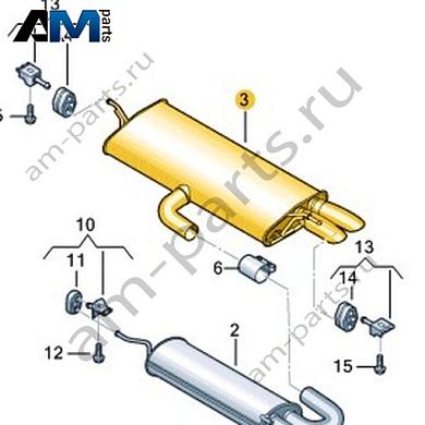 Задний глушитель Volkswagen T-Roc 2018-2024 2GA253609Купить задний глушитель 2GA253609 на Фольксваген Т-рок 2018-2024- гарантия наличия