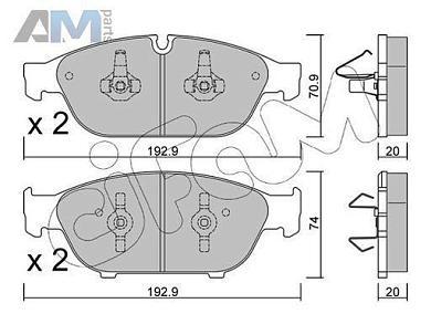 Передние тормозные колодки CIFAM 8229530 на Audi A6 (С7) 2011-2018