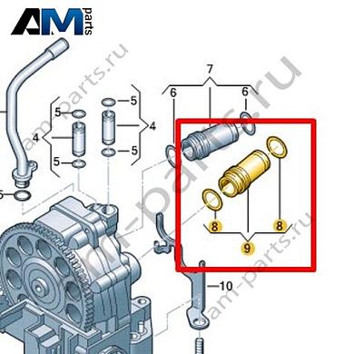 Масляная трубка VAG 0BZ115203BКупить масляную трубку 0BZ115203B для Фольксваген/Ауди/Шкода- выгодные цены