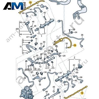 Обратный трубопровод VAG 059130218ATКупить обратный трубопровод 059130218AT Фольксваген/Ауди/Шкода по минимальной цене