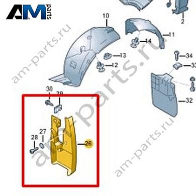 Брызговик Volkswagen Crafter 2012-2016 2E0821820BКупить брызговик 2E0821820B Фольксваген Крафтер 2012-2016- бесплатная доставка