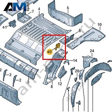 Усилитель пола багажного отсека Volkswagen id3 2020-2024 1EA804453AКупить усилитель пола багажного отсека 1EA804453A для Фольксваген id3 2020-2024- бесплатная доставка