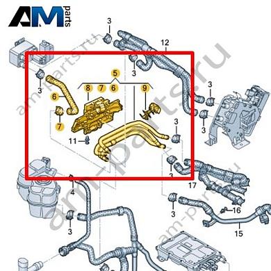 Трубка ОЖ с шлангом ОЖ Volkswagen id3 2020-2024 1EA122050ANКупить трубку ОЖ с шлангом ОЖ 1EA122050AN на Фольксваген id3 2020-2024- бесплатная доставка