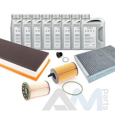 Оригинальный комплект ТО-2/4 на Volkswagen Touareg (2011-2014) 3.0 V6 TDI 245 л.с. (масло LL3 с допуском 504/507)