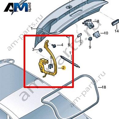 Петля крышки багажника левая Volkswagen Jetta VII 2020-2024 17A827301Купить петля крышку багажника левую 17A827301 для Фольксваген Джетта VII 2020-2024- спец. Цена