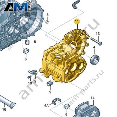 Картер коробки передач VAG 0A4301103ACКупить картер коробки передач 0A4301103AC Фольксваген/Ауди/Шкода на выгодных условиях
