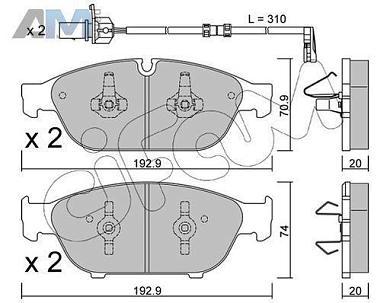 Передние тормозные колодки CIFAM 8229530K для Audi A6 (С7) 2011-2018