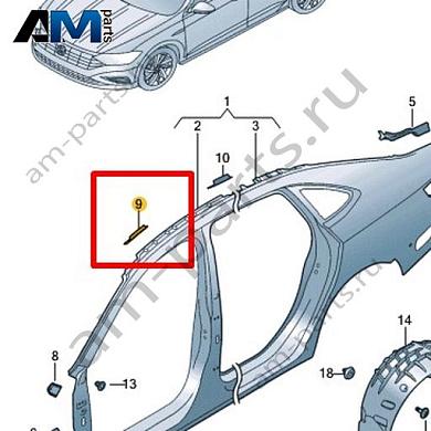 Усилитель рамы крыши Volkswagen Jetta VII 2020-2024 17A817250Купить усилитель рамы крыши 17A817250 на Фольксваген Джетта VII 2020-2024- выгодные цены