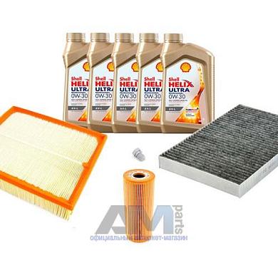 Комплект фильтров для ТО-1_3 Audi A4 (B6) 1.9 TDI с маслом Shell 0W30