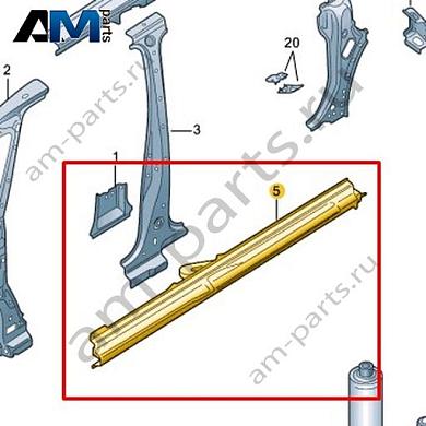 Порог Volkswagen id-Buzz 2023-2024 1T3809378BКупить порог 1T3809378B для Фольксваген id-Buzz 2023-2024- акция
