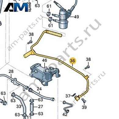 Трубопровод системы охлаждения VAG 059121598ABКупить трубопровод системы охлаждения 059121598AB на Фольксваген/Ауди/Шкоду- выгодные цены