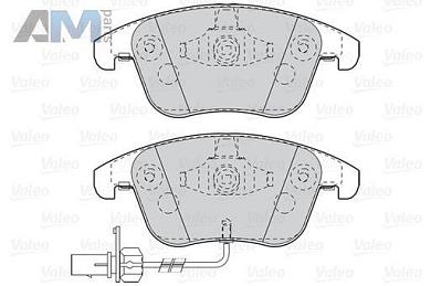 Передние тормозные колодки VALEO 302098 Audi A4 (B8) 2008-2012