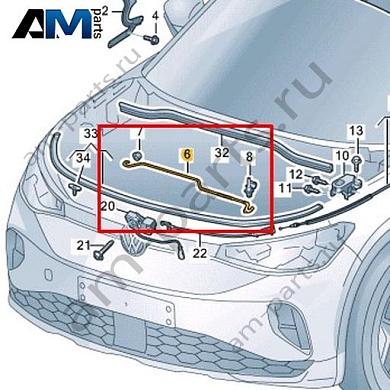 Опора капота Volkswagen id4/id5 2021-2024 11A823363AКупить опору капота 11A823363A для Фольксваген id4/id5 2021-2024- акция