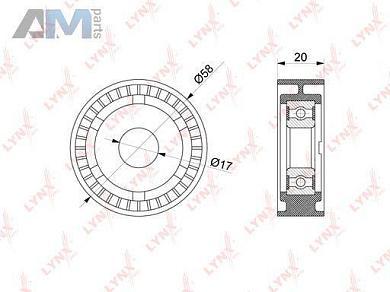 Ролик натяжного механизма LYNX для Golf VI 2008-2012 1.4TSI (160 л.с.) PB-5304