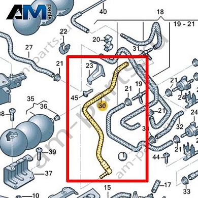 Вакуумный шланг VAG 07L131055NКупить вакуумный шланг 07L131055N на Фольксваген/Ауди/Шкоду- выгодные цены